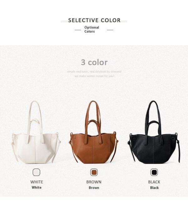 Large Capacity Vegetable Basket Women's Fashion Shoulder Underarm Bag - Image 10