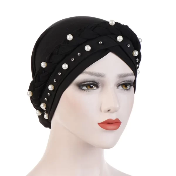 Head Scarf for Muslim Women Solid Cotton Turban Bonnet Hijab Caps White Pearl Inner Hijabs Femme Musulman Arab Wrap Turbantes - Image 3