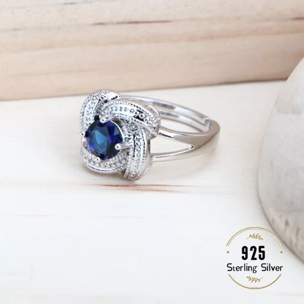 Blue Zirconia Women Jewelry Sets 925 Sterling Silver Wedding Bridal Costume Jewellery Earrings Rings Bracelets Pendant Necklace - Image 5