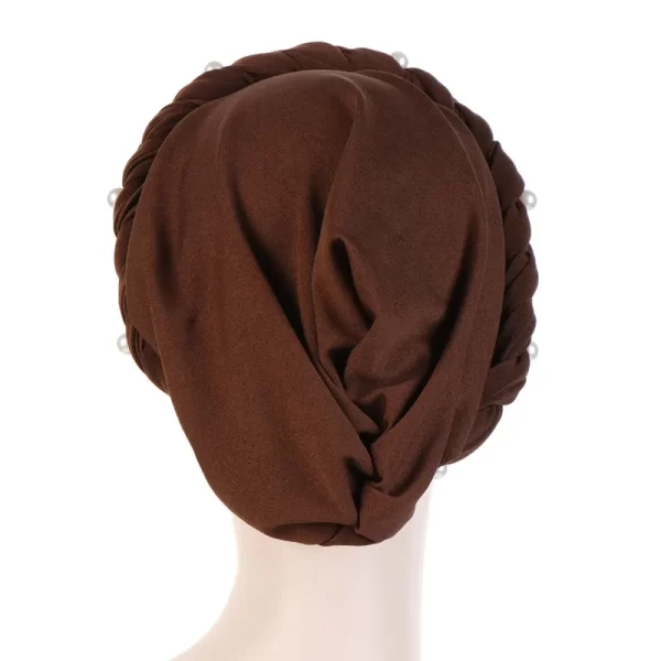 Head Scarf for Muslim Women Solid Cotton Turban Bonnet Hijab Caps White Pearl Inner Hijabs Femme Musulman Arab Wrap Turbantes - Image 6
