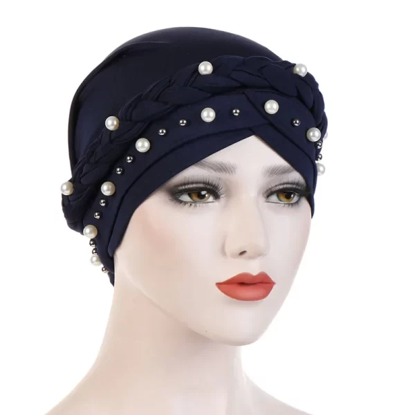 Head Scarf for Muslim Women Solid Cotton Turban Bonnet Hijab Caps White Pearl Inner Hijabs Femme Musulman Arab Wrap Turbantes - Image 5