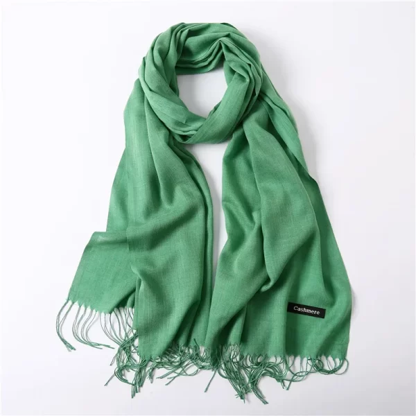 Autumn Winter Women Cashmere Scarf Luxury Brand Female Warm Shawls Wraps 2021 Pashmina Solid Men Long Tassels Scarves Foulard - Image 8