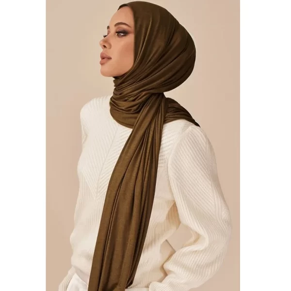 Modal Cotton Jersey Hijab Scarf Long Muslim Shawl Plain Soft Turban Tie Head Wraps For Women Africa Headband 170x60cm - Image 3
