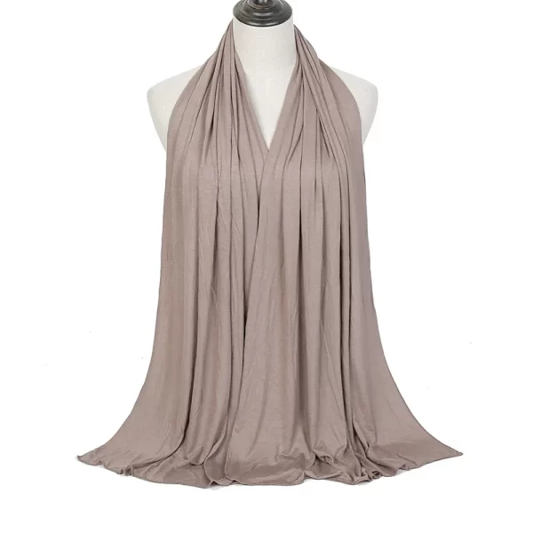 Modal Cotton Jersey Hijab Scarf Long Muslim Shawl Plain Soft Turban Tie Head Wraps For Women Africa Headband 170x60cm - Image 6