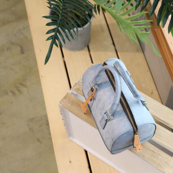 Vegetable Tanned Leather Retro Portable Hand Shoulder Boston Ladies Bag - Image 3