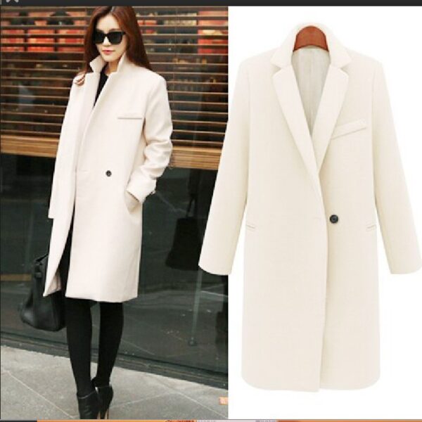 Fashionable And Simple One-button Women's Coat - Image 5
