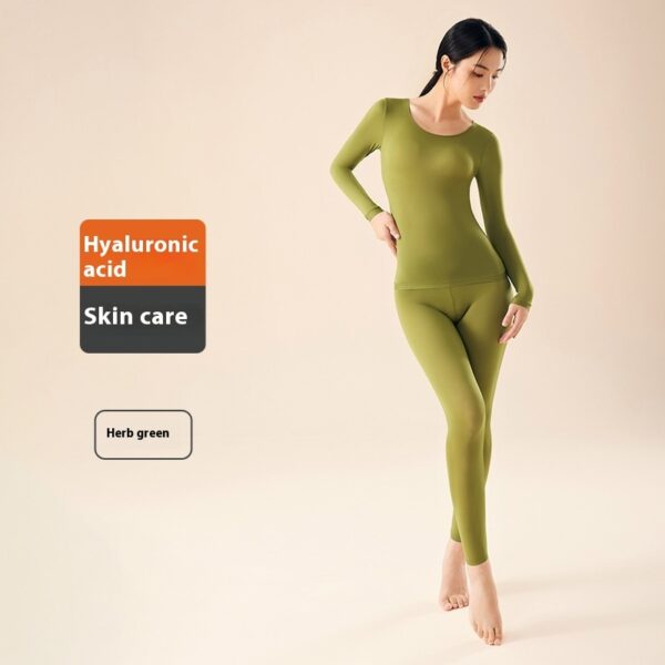 Hyaluronic Acid Moisturizing Warm Long Sleeves Trousers Heating And Warm-keeping Suit Women - Image 3