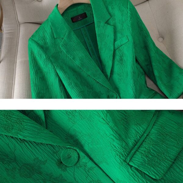Half Sleeve Blazer And Pant Suit Ladies Women Female Jacket - Image 8