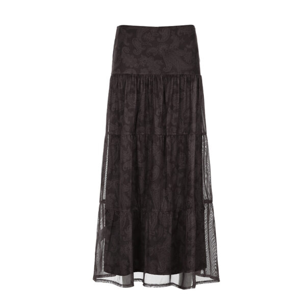 Retro Paisley Printed Skirt Women's Low Waist - Image 3
