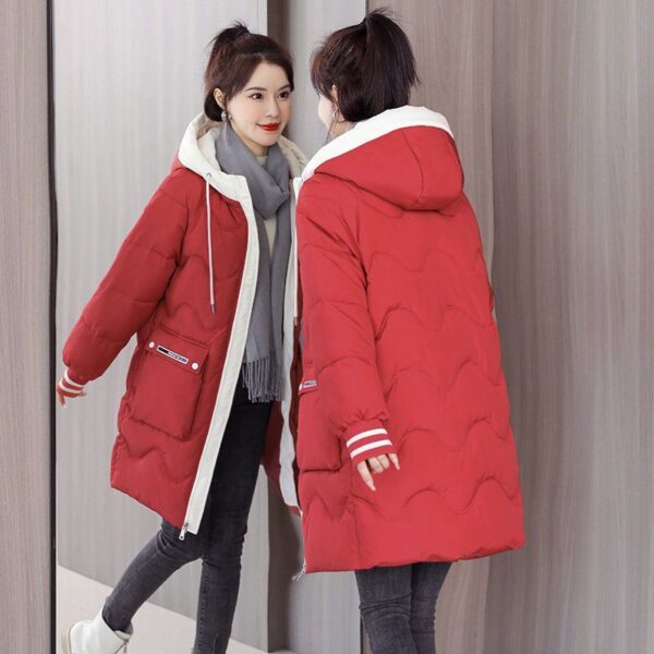 Mid Length Down Cotton Coat - Image 9